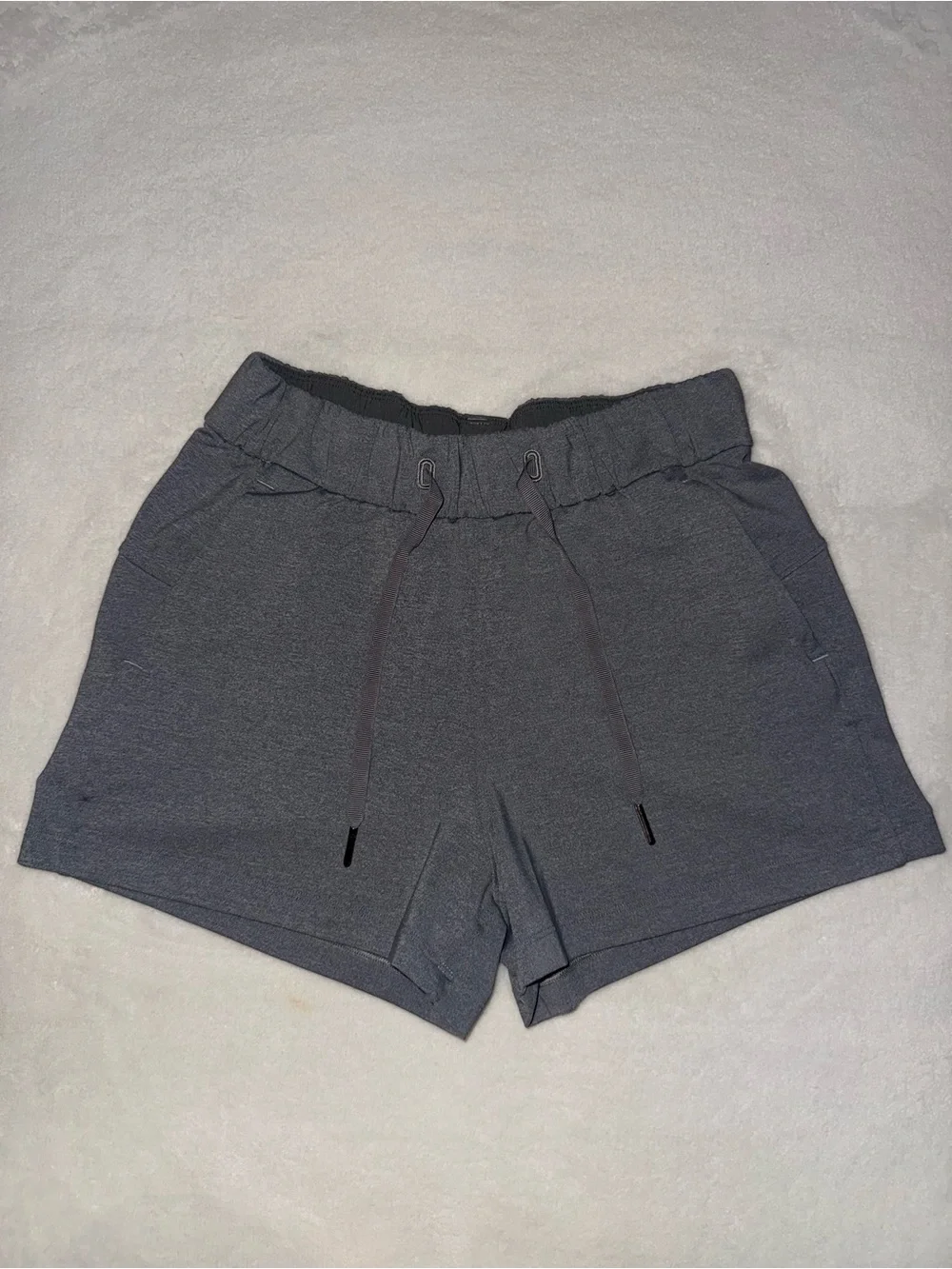 Lululemon’s Charcoal Gray Drawstring Athletic Shorts